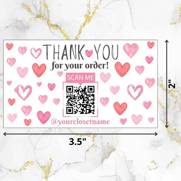 120 Pack QR Personalized Thank You Cards & Stickers - Picture 6 of 8